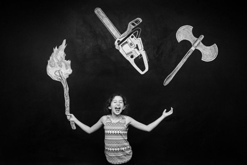 Chalkboard Blind Juggle