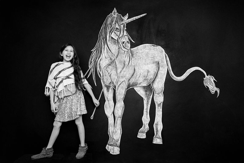 Chalkboard Portrait Unicorn
