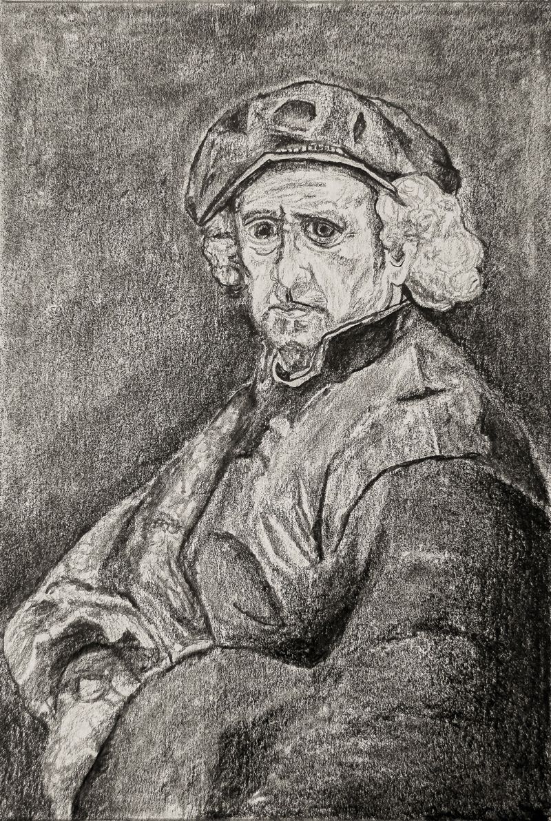 Rembrandt Self Portrait Study Original