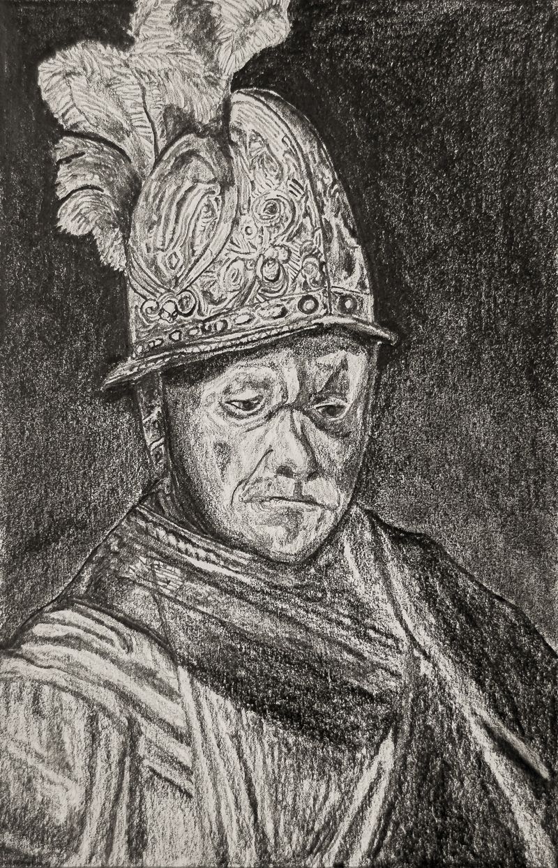 The Man With The Golden Helmet Rembrandt Study Original